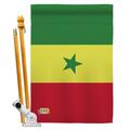 Cosa 28 x 40 in. Senegal Flags of the World Nationality Impressions Decorative Vertical House Flag Set CO4100055